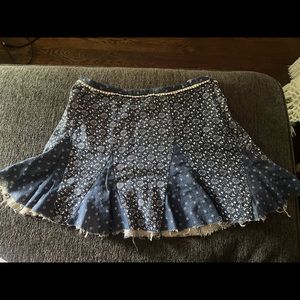 Blue floral quilt skirt TOBI